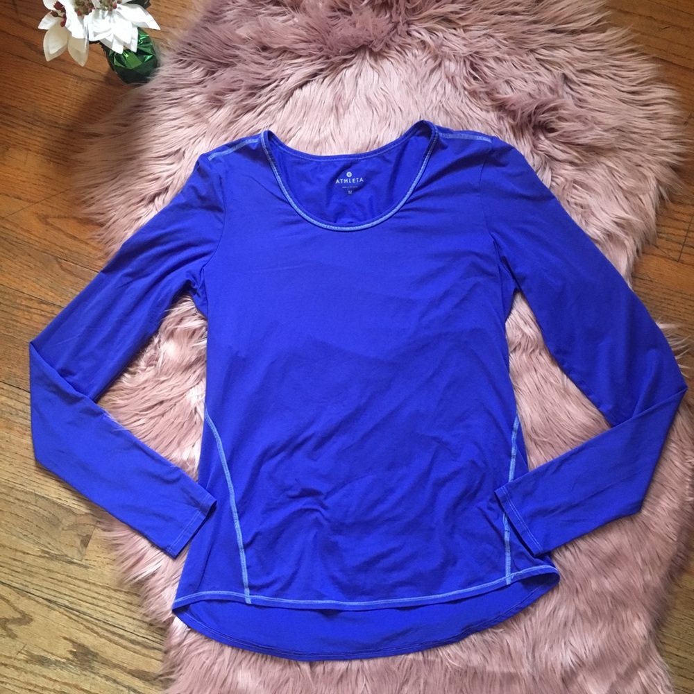 Athleta Royal Blue Chi Long-sleeve Tank